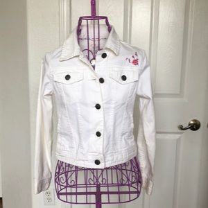 White Denim Girls Jacket